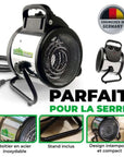 Accessoires inclus dans le chauffage Palma ACD pour serre