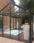 La partie fermée de la serre en verre Bora Bora 6 Blackline de la marque ACD - 20.57 m2