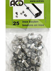boulons inox M6x10mm - lot de 25 pièces