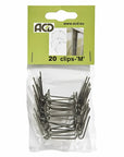 Clips de verre en M de la marque ACD en acier inoxydable en sachet de 20 pièces