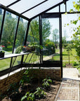 Porte allongée de la Serre adossée en verre MS308 ACD - 17.91 m2 - parois obliques
