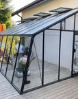 Serre adossée en verre MS306 ACD - 13.44 m2 - parois obliques