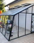 Serre adossée en verre MS309 de la marque ACD - 20.14 m2 - parois obliques
