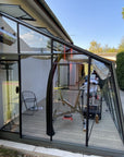 Serre adossée en verre MS308 de la marque ACD - 17.91 m2 - parois obliques