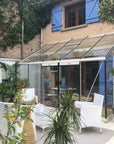 Serre adossée en verre MS305 de la marque ACD - 11.20 m2 - parois obliques
