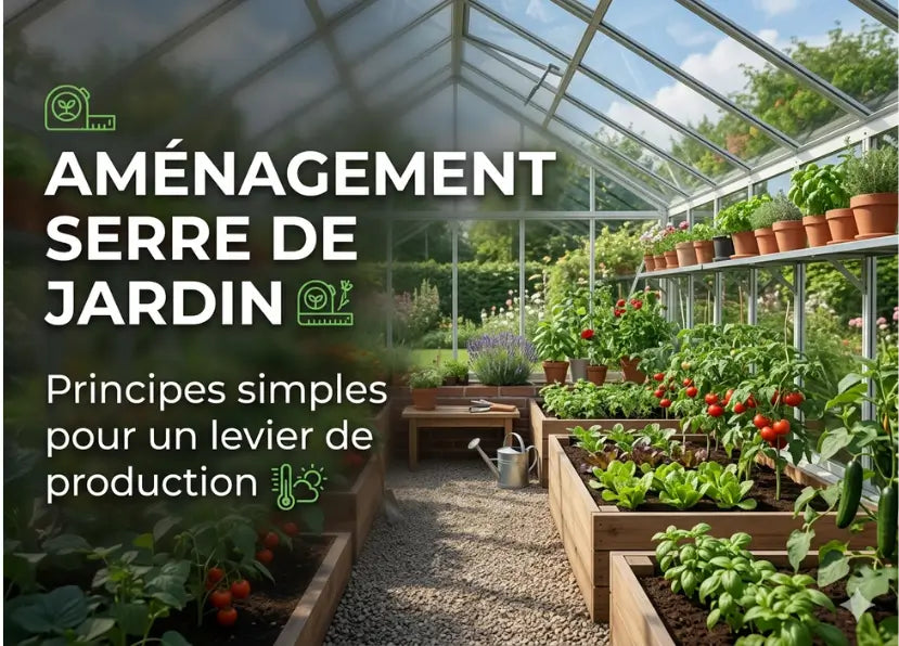 Aménagement intérieur d'une serre de jardin optimisée et organisée