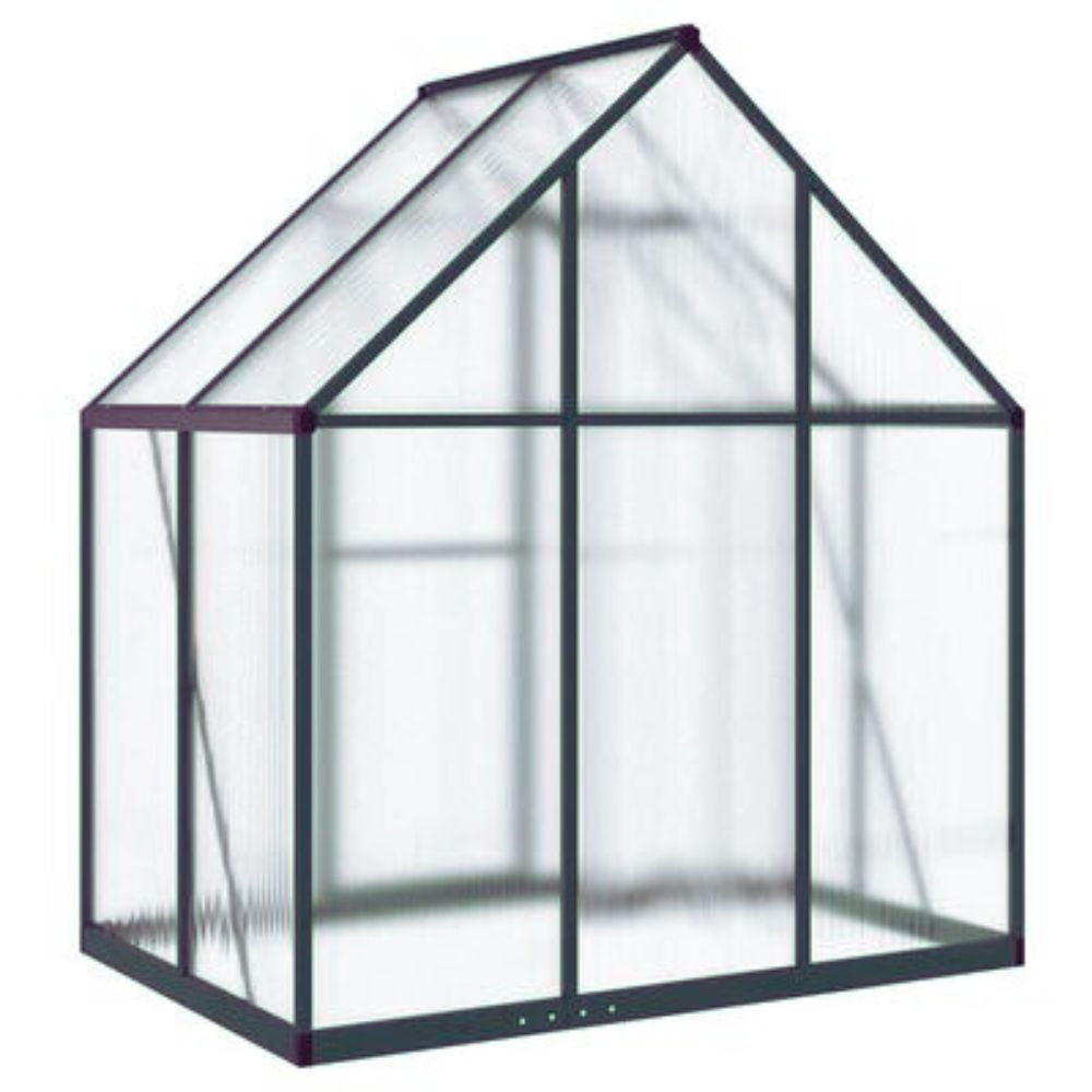 Vue de profil de la mini serre de jardin en polycarbonate fermée