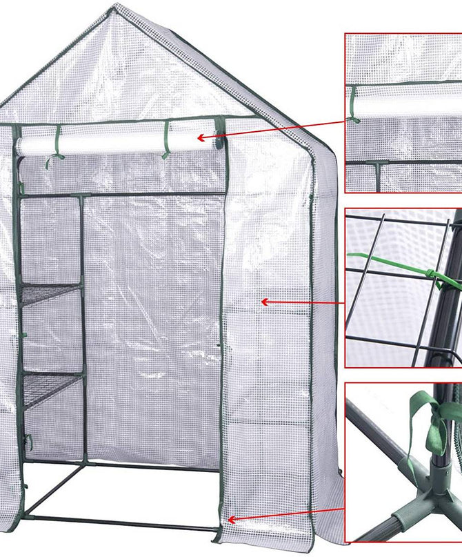 Mini Serre Intérieur ZQEJEFD - 5 Plateaux Avec Lumière LED - Kit Germination Semis