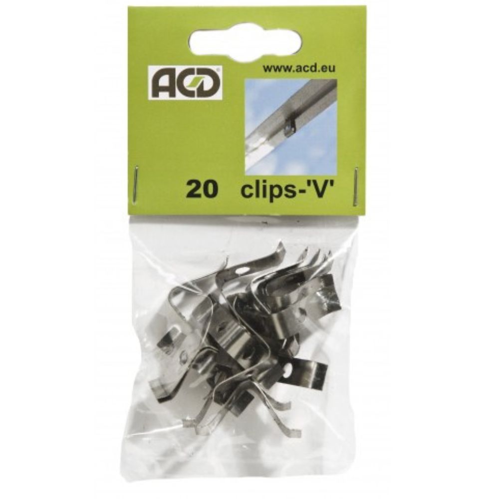 Clips en V ACD pour tous types de serre en inox