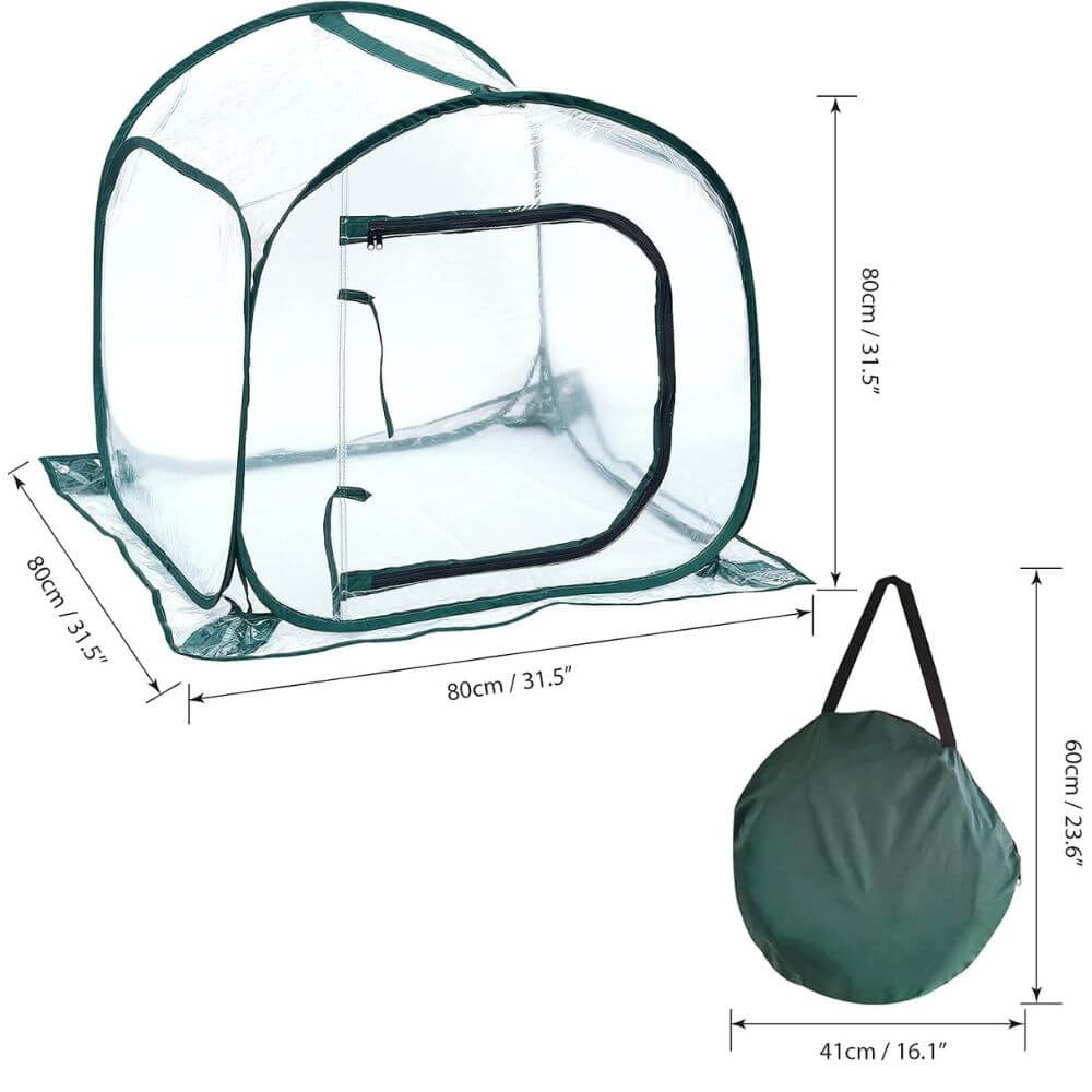 Dimensions de la Serre de jardin pliable