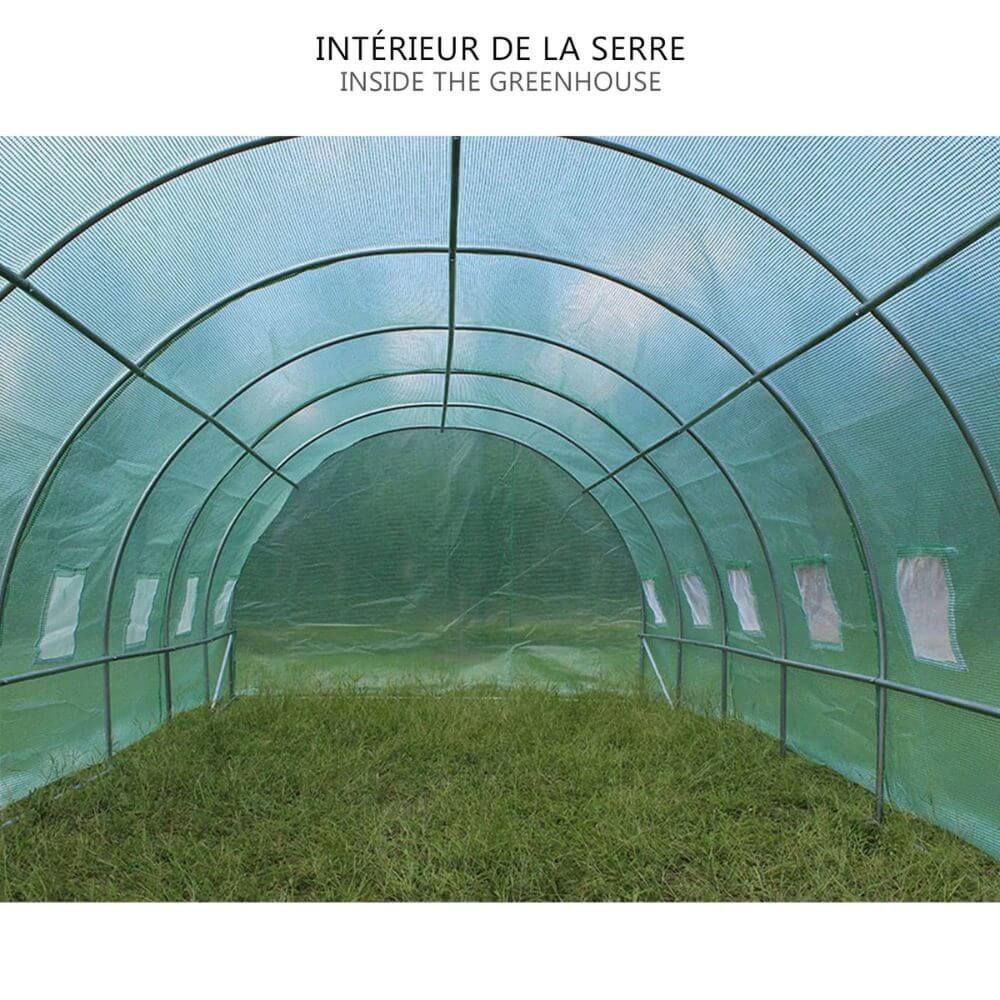 Intérieur Serre de jardin tunnel 18m2