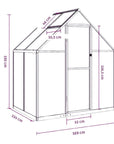 Dimensions de la serre de jardin petit format en polycarbonate