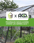 Serre de jardin en verre 13m2 ACD S106H - parois obliques