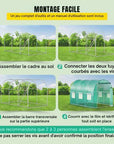 Serre de jardin tunnel 6m² consignes de mntage