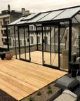 Serre en verre R205 Blackline ACD avec plancher en bois massif