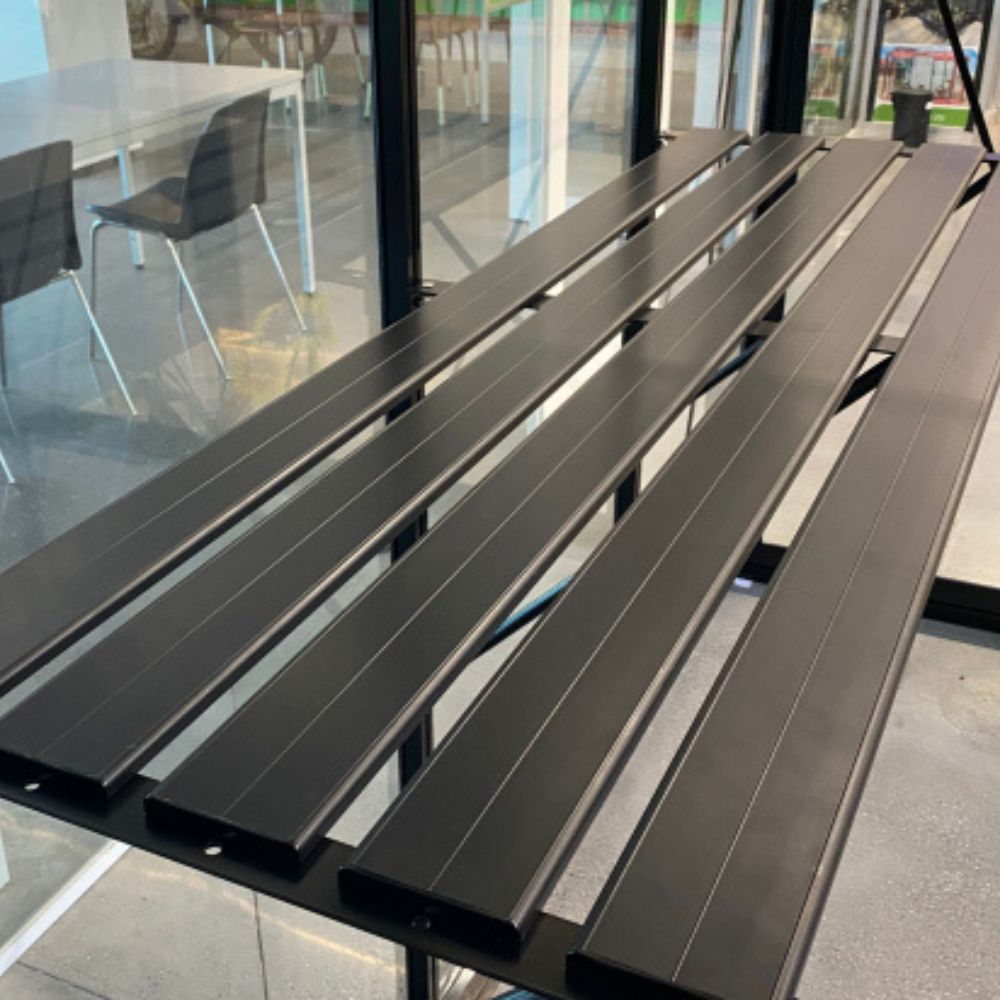 table aluminium ACD noir 147.6x52.5cm